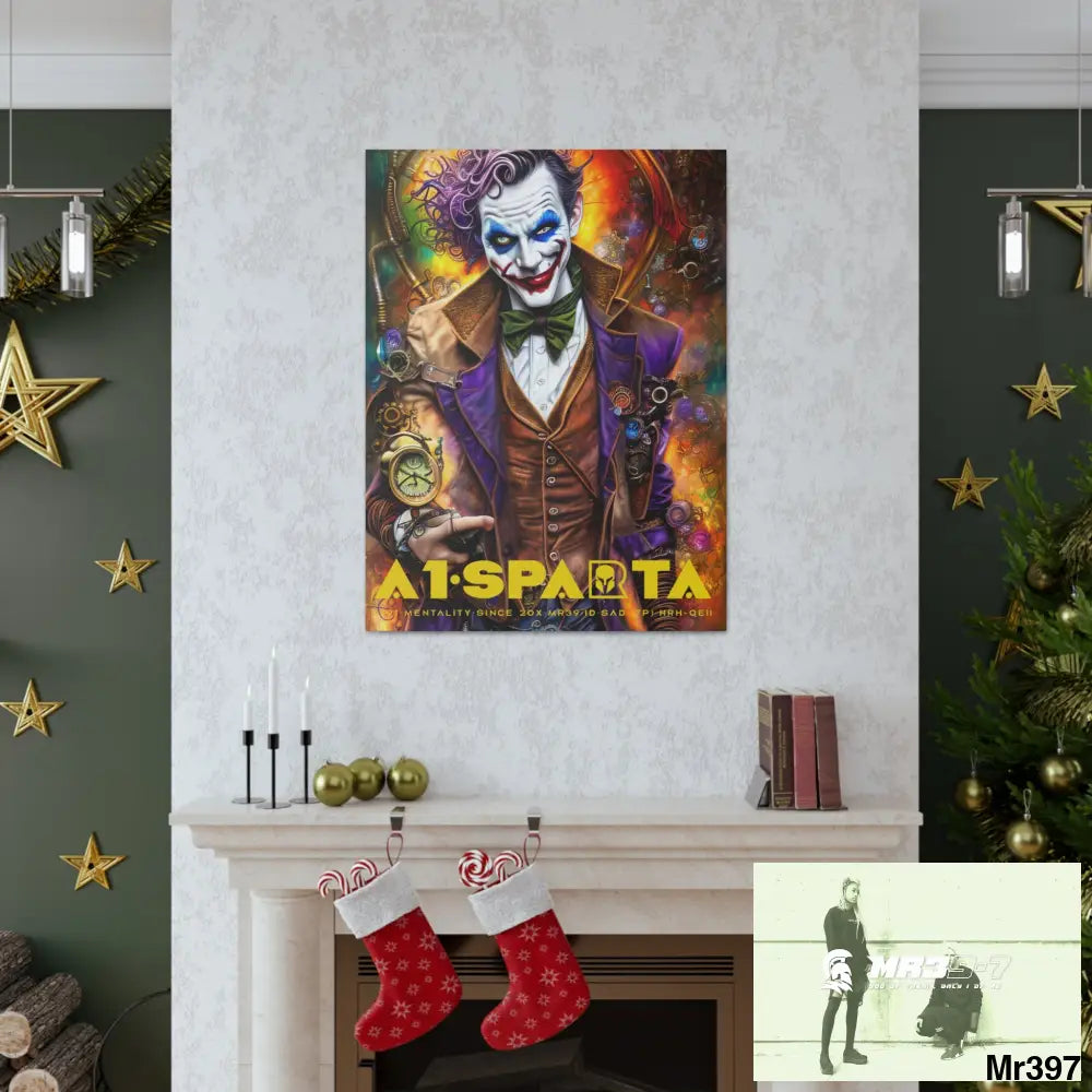 Canvas Gallery Wraps A1.Sparta Steampunk Joker Hearts Tribal Fractal Canvas