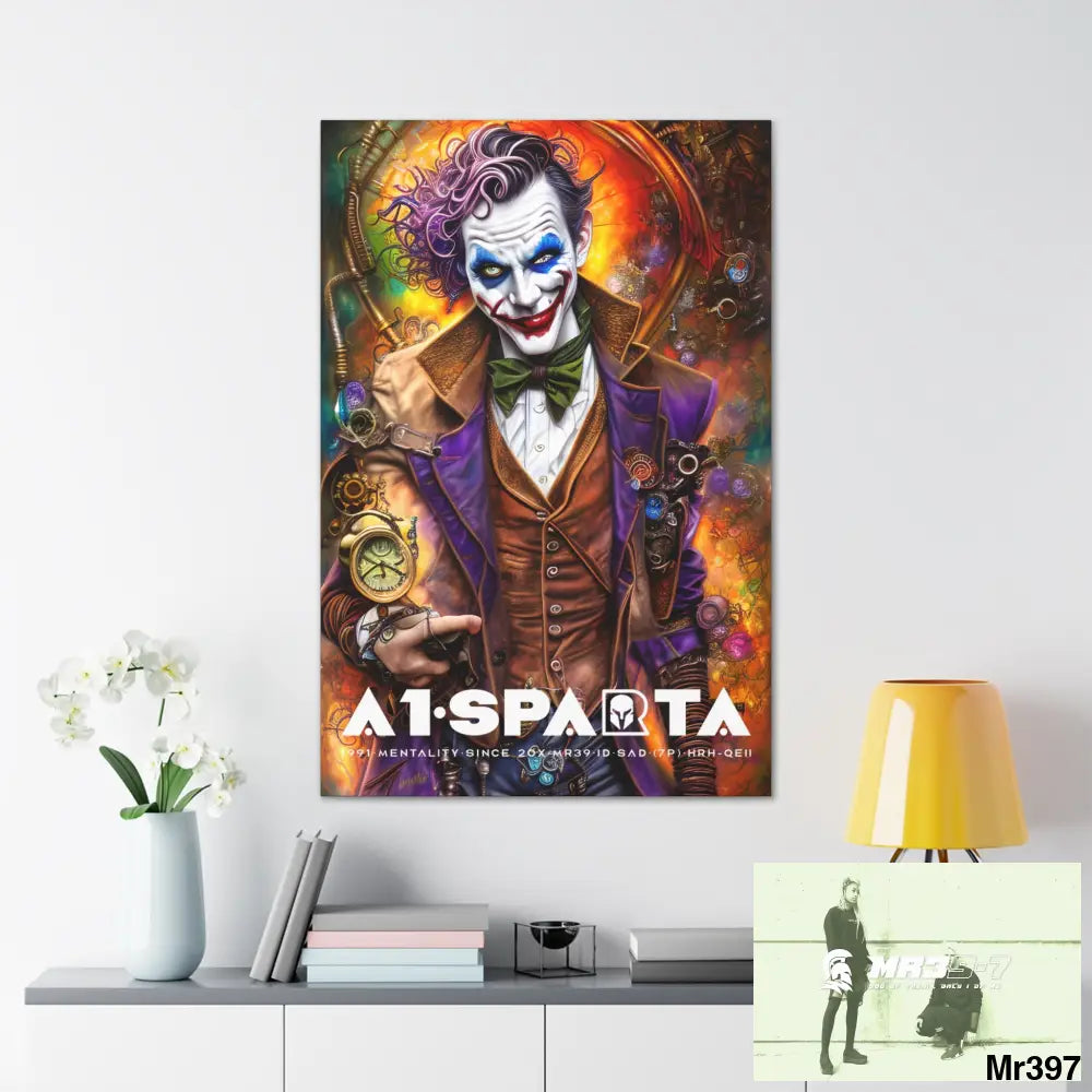 Canvas Gallery Wraps A1.Sparta Steampunk Joker Hearts Tribal Fractal Canvas