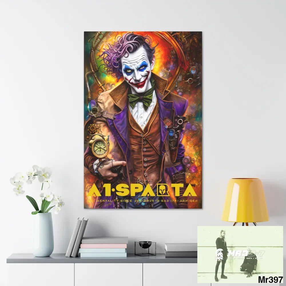 Canvas Gallery Wraps A1.Sparta Steampunk Joker Hearts Tribal Fractal Canvas