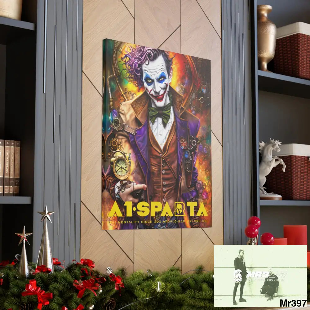 Canvas Gallery Wraps A1.Sparta Steampunk Joker Hearts Tribal Fractal Canvas