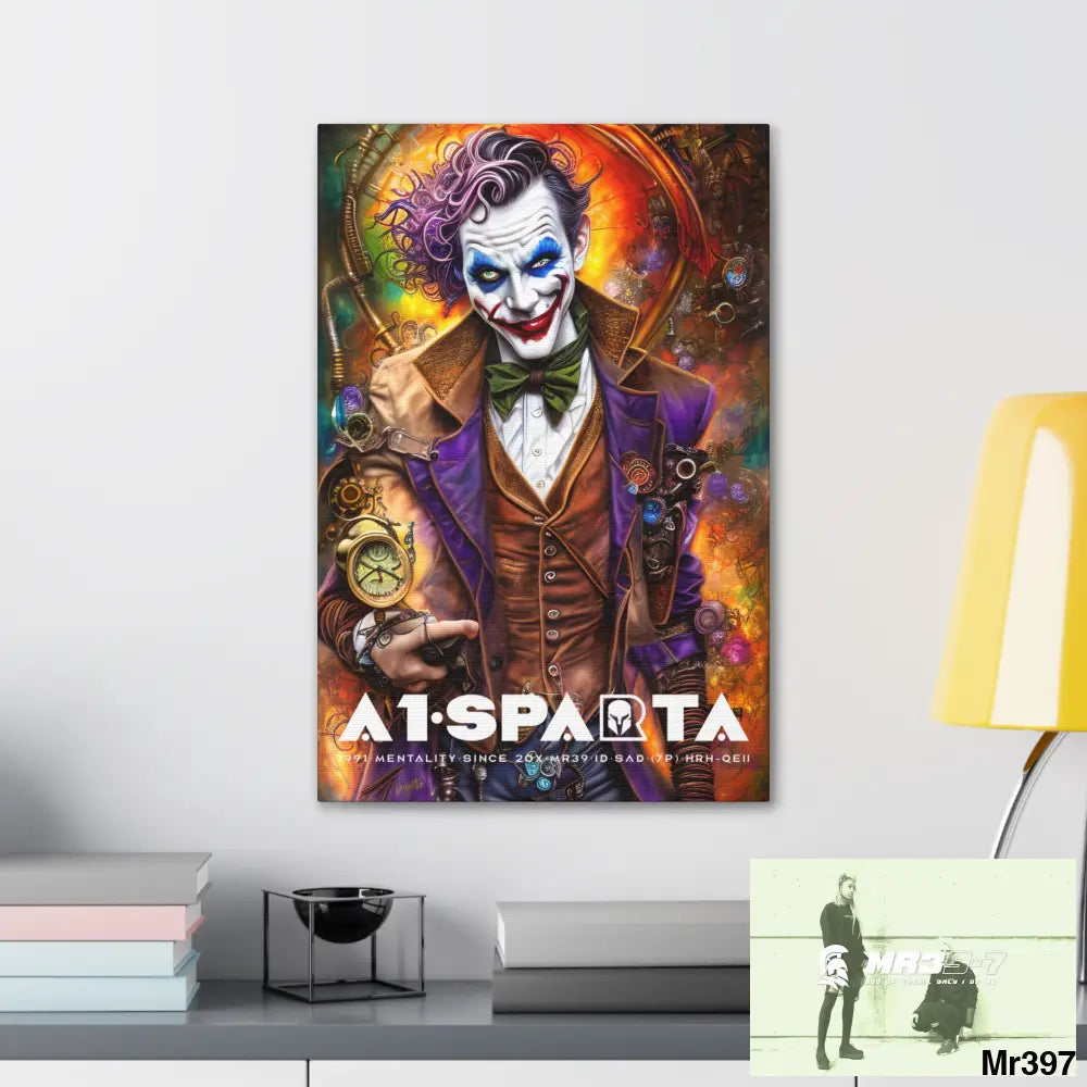 Canvas Gallery Wraps A1.Sparta Steampunk Joker Hearts Tribal Fractal Canvas