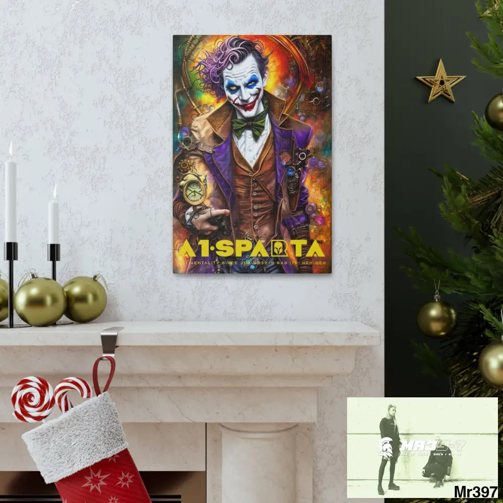 Canvas Gallery Wraps A1.Sparta Steampunk Joker Hearts Tribal Fractal Canvas