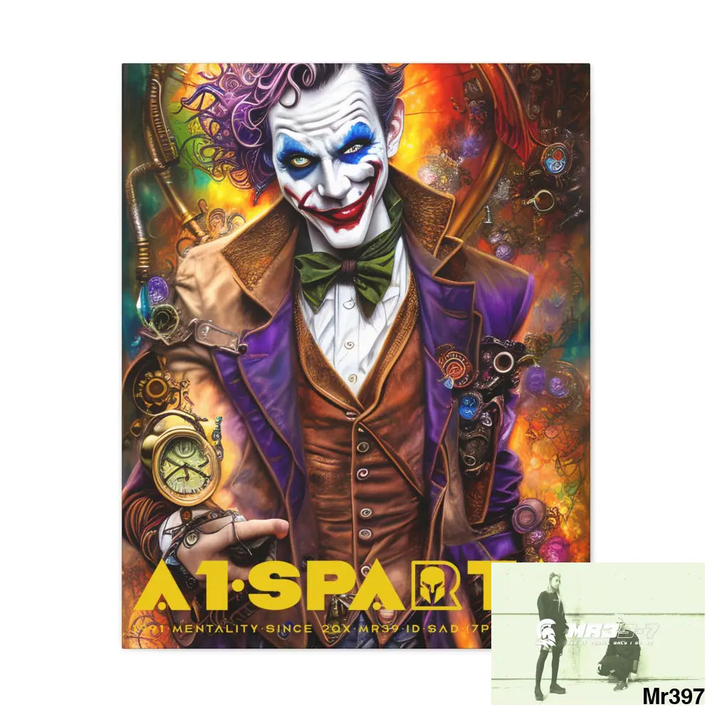 Canvas Gallery Wraps A1.Sparta Steampunk Joker Hearts Tribal Fractal Canvas