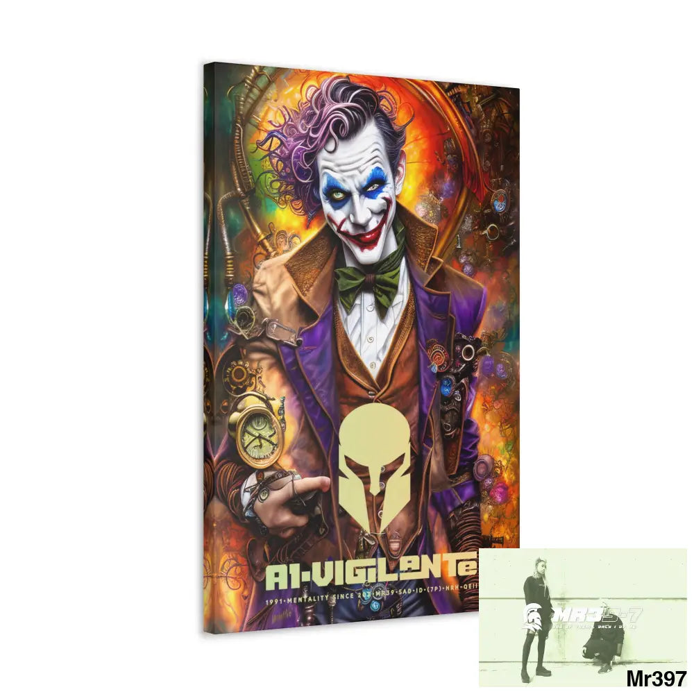 Canvas Gallery Wraps A1vigilante Steampunk Joker Hearts Tribal Fractal Canvas