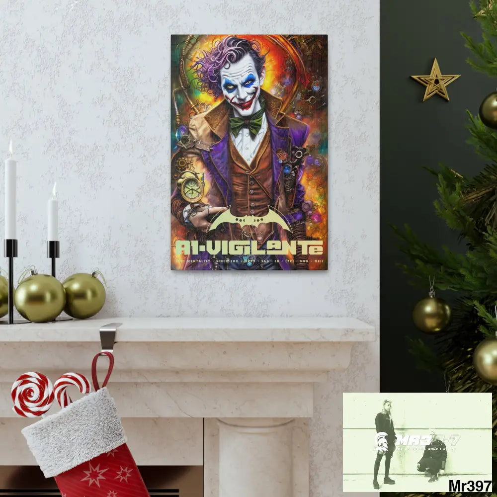 Canvas Gallery Wraps A1vigilante Steampunk Joker Hearts Tribal Fractal Canvas