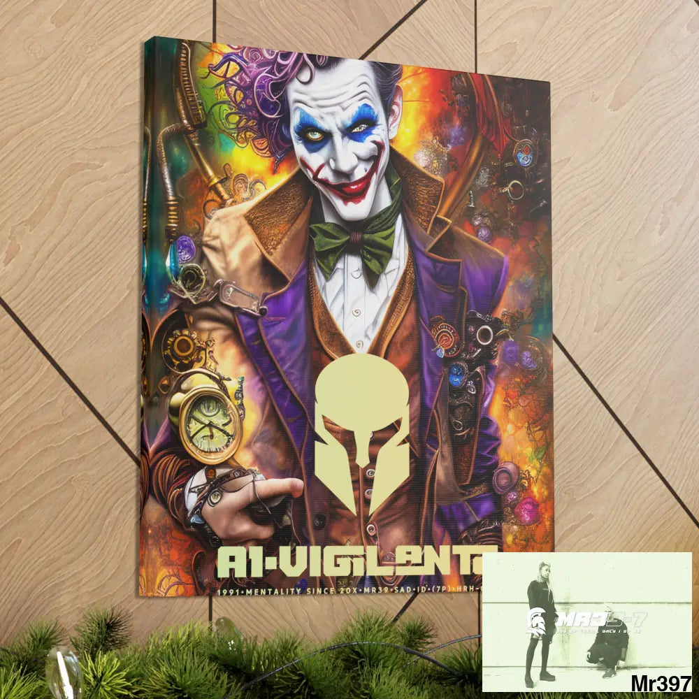 Canvas Gallery Wraps A1vigilante Steampunk Joker Hearts Tribal Fractal Canvas