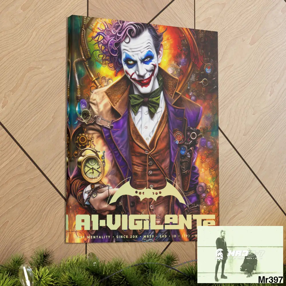 Canvas Gallery Wraps A1vigilante Steampunk Joker Hearts Tribal Fractal Canvas