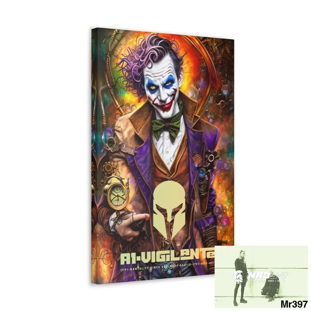 Canvas Gallery Wraps A1vigilante Steampunk Joker Hearts Tribal Fractal Canvas