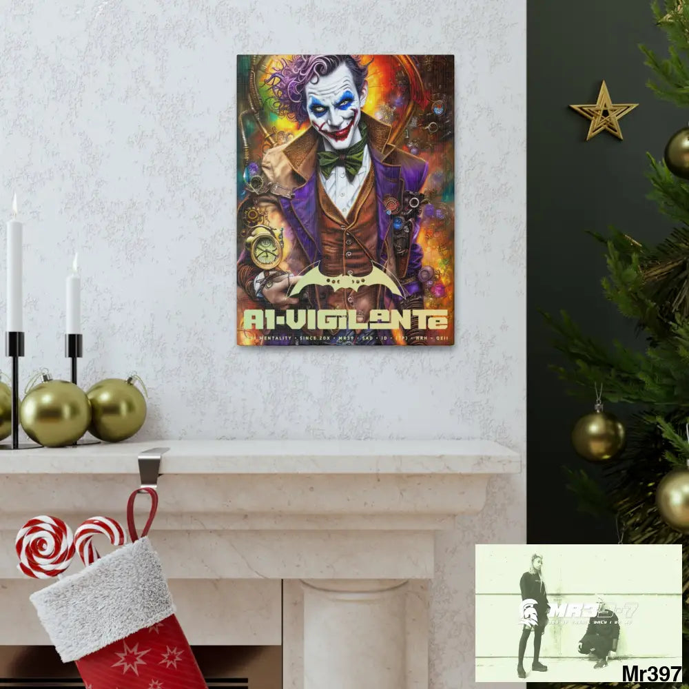 Canvas Gallery Wraps A1vigilante Steampunk Joker Hearts Tribal Fractal Canvas