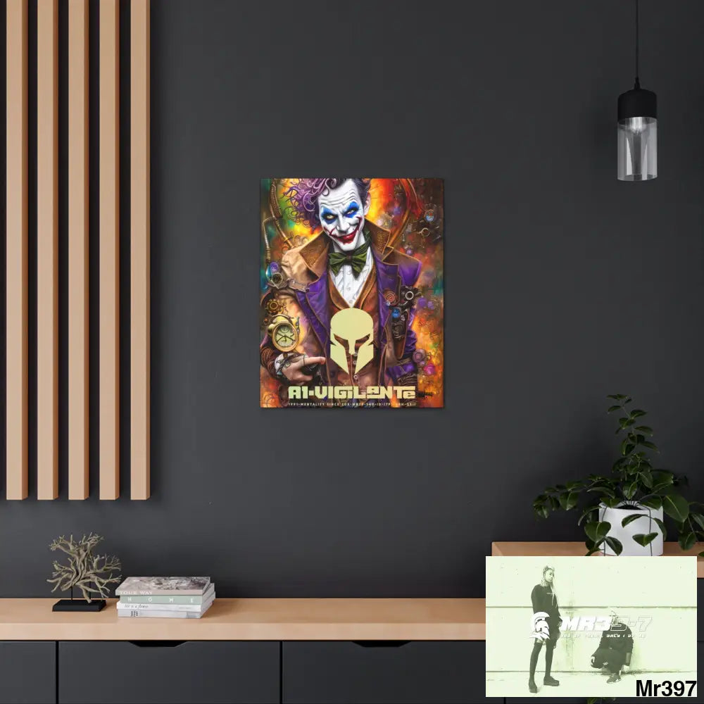 Canvas Gallery Wraps A1vigilante Steampunk Joker Hearts Tribal Fractal Canvas