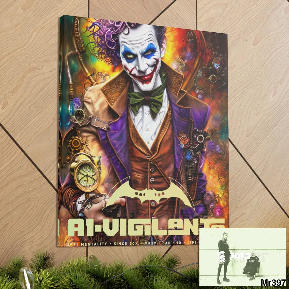 Canvas Gallery Wraps A1vigilante Steampunk Joker Hearts Tribal Fractal Canvas