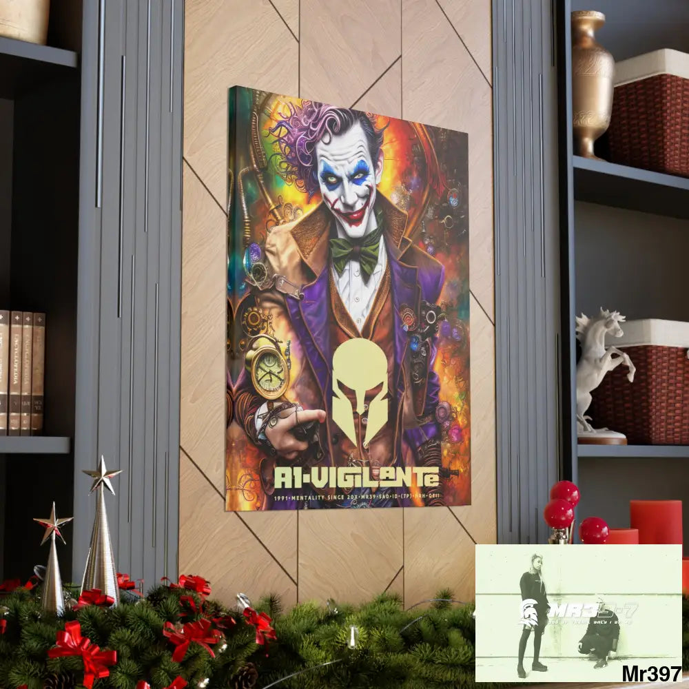 Canvas Gallery Wraps A1vigilante Steampunk Joker Hearts Tribal Fractal Canvas