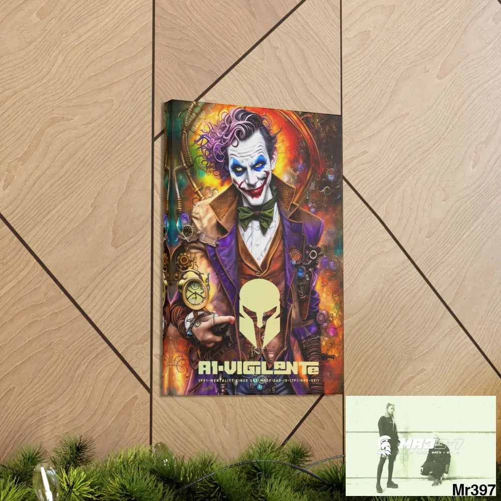 Canvas Gallery Wraps A1vigilante Steampunk Joker Hearts Tribal Fractal Canvas
