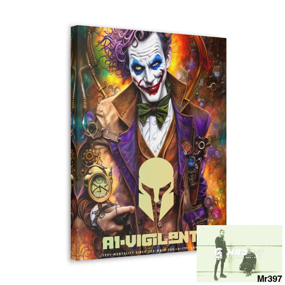 Canvas Gallery Wraps A1vigilante Steampunk Joker Hearts Tribal Fractal Canvas