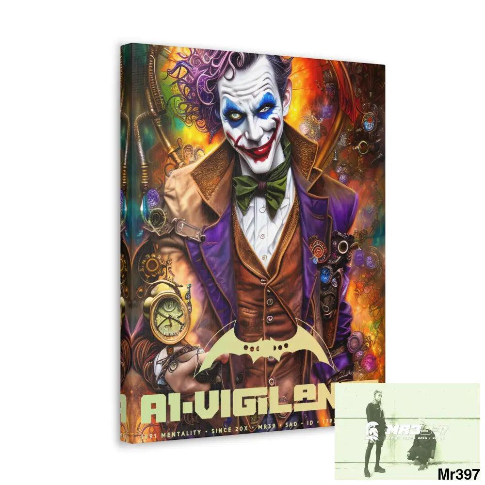 Canvas Gallery Wraps A1vigilante Steampunk Joker Hearts Tribal Fractal Canvas
