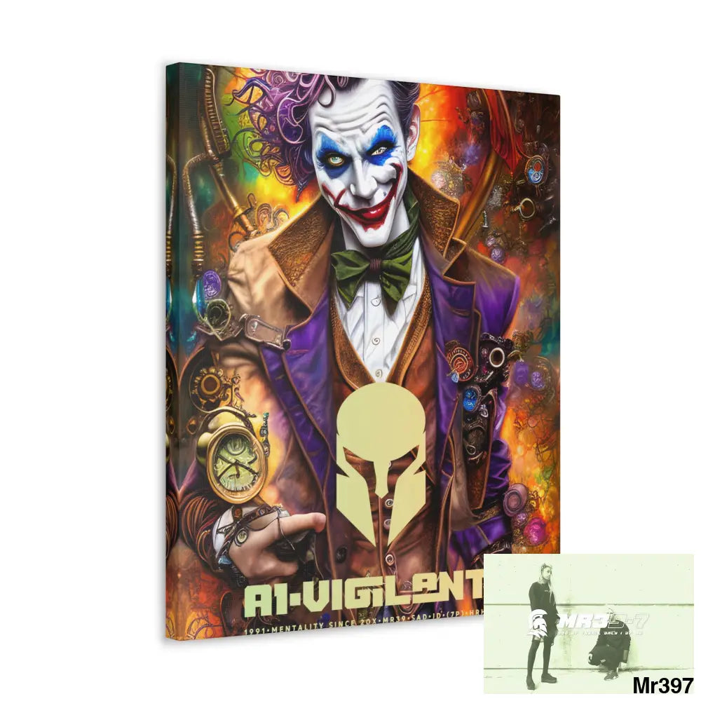 Canvas Gallery Wraps A1vigilante Steampunk Joker Hearts Tribal Fractal Canvas