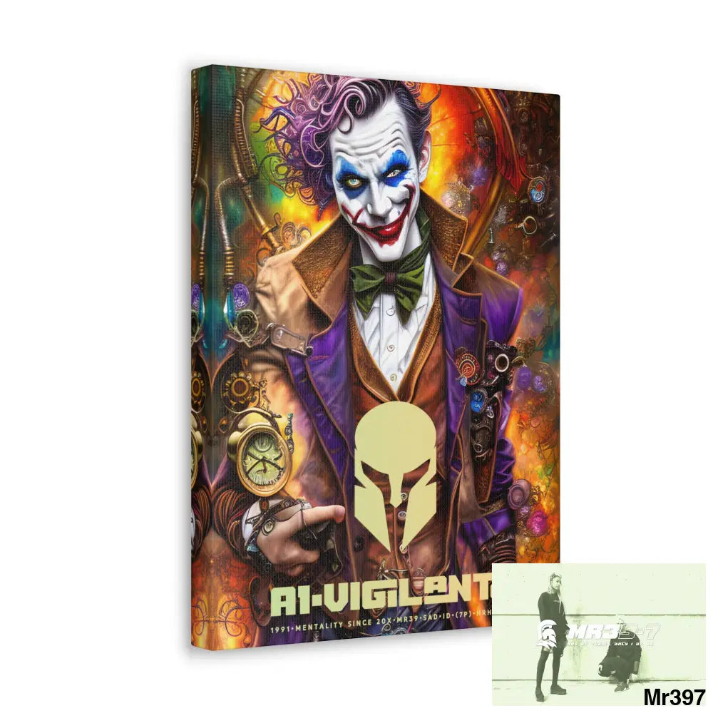 Canvas Gallery Wraps A1vigilante Steampunk Joker Hearts Tribal Fractal Canvas