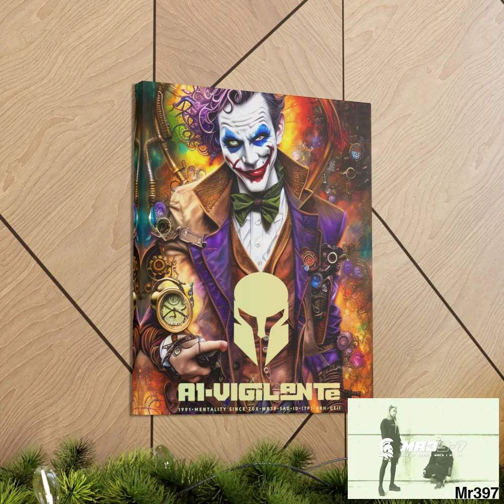 Canvas Gallery Wraps A1vigilante Steampunk Joker Hearts Tribal Fractal Canvas