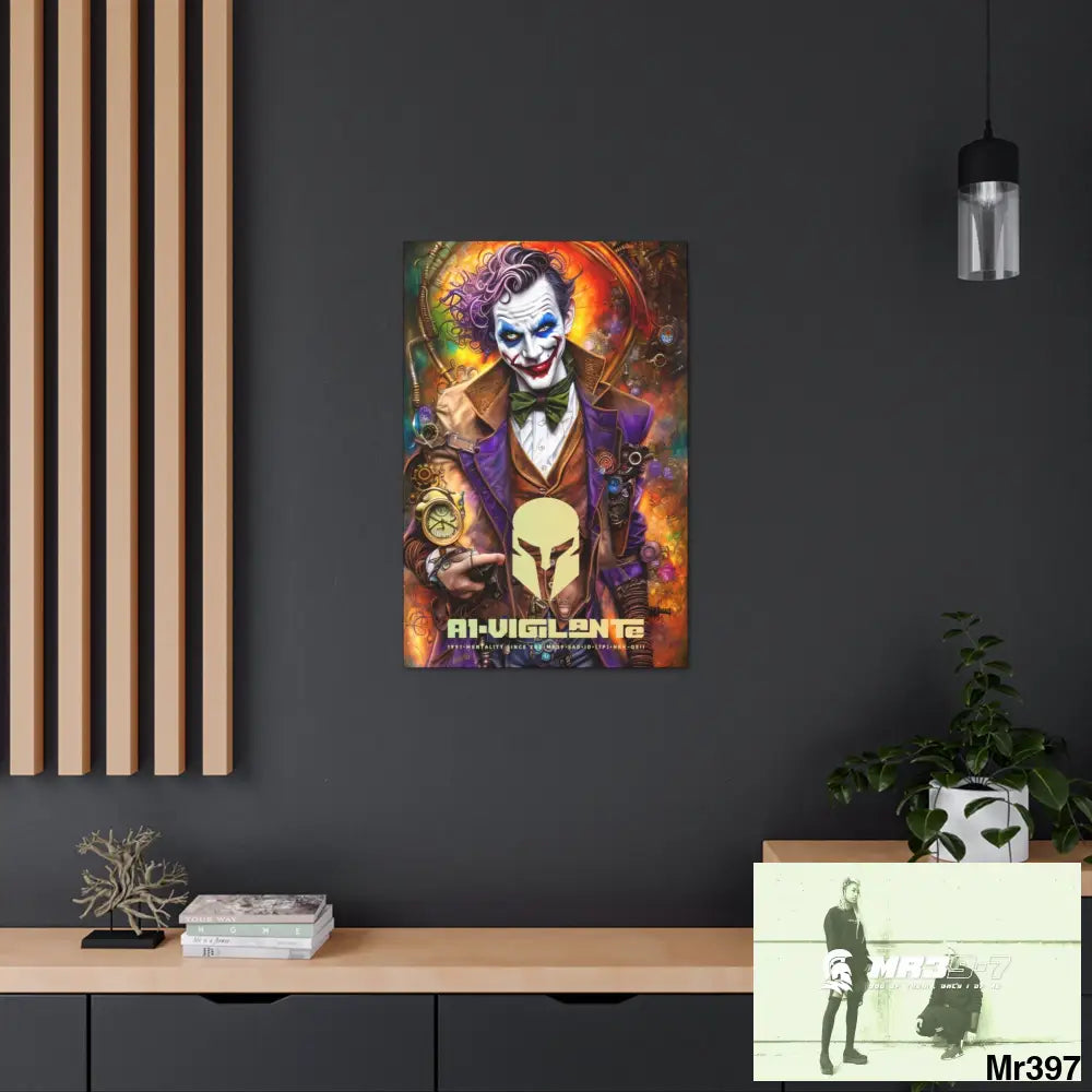 Canvas Gallery Wraps A1vigilante Steampunk Joker Hearts Tribal Fractal Canvas
