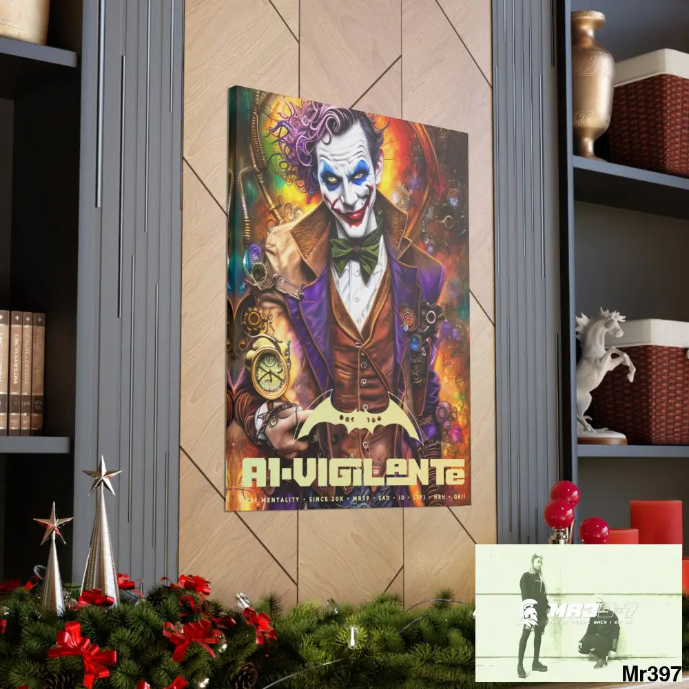 Canvas Gallery Wraps A1vigilante Steampunk Joker Hearts Tribal Fractal Canvas