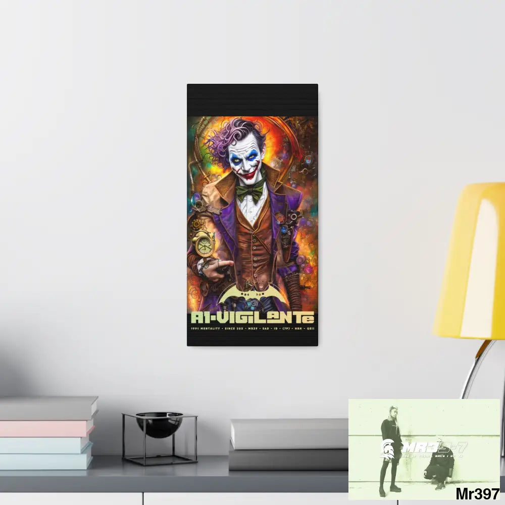 Canvas Gallery Wraps A1vigilante Steampunk Joker Hearts Tribal Fractal Canvas