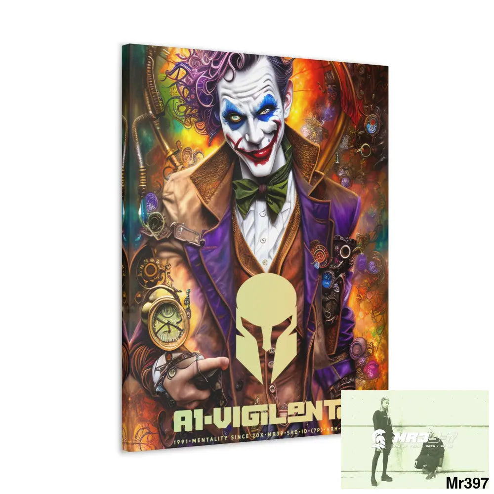 Canvas Gallery Wraps A1vigilante Steampunk Joker Hearts Tribal Fractal Canvas