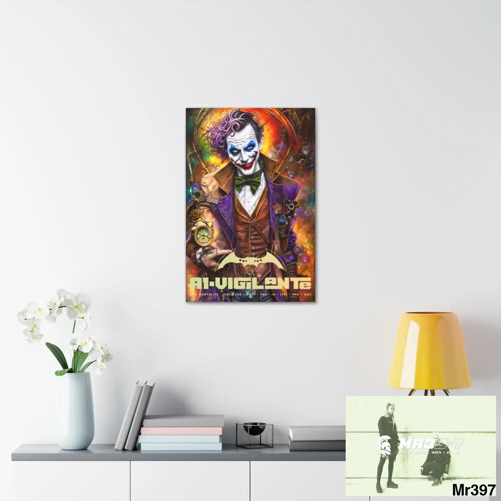 Canvas Gallery Wraps A1vigilante Steampunk Joker Hearts Tribal Fractal Canvas