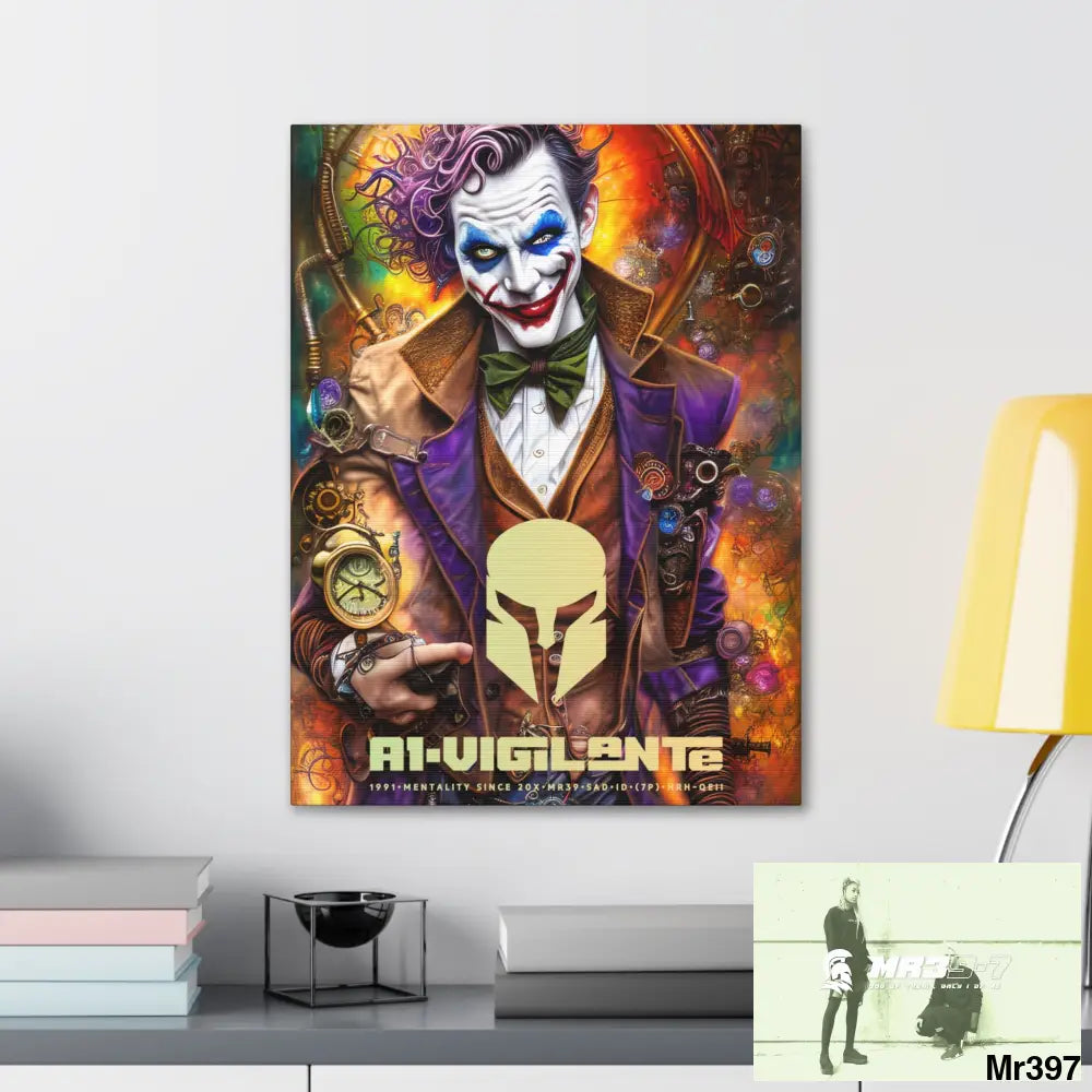 Canvas Gallery Wraps A1vigilante Steampunk Joker Hearts Tribal Fractal Canvas