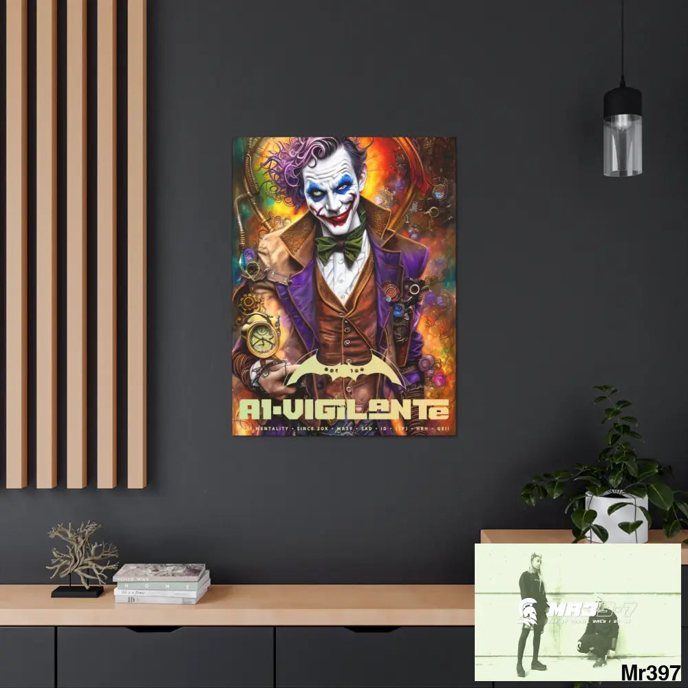 Canvas Gallery Wraps A1vigilante Steampunk Joker Hearts Tribal Fractal Canvas