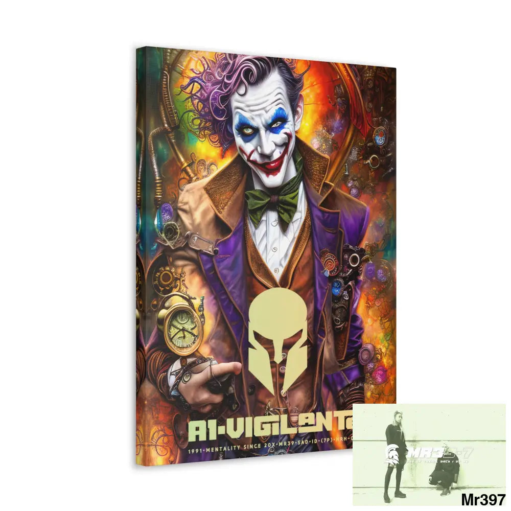 Canvas Gallery Wraps A1vigilante Steampunk Joker Hearts Tribal Fractal Canvas