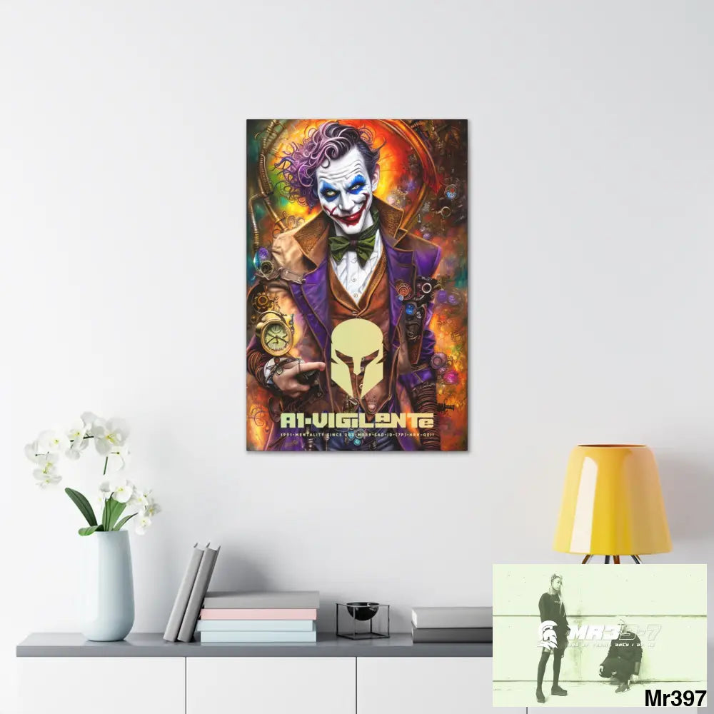 Canvas Gallery Wraps A1vigilante Steampunk Joker Hearts Tribal Fractal Canvas