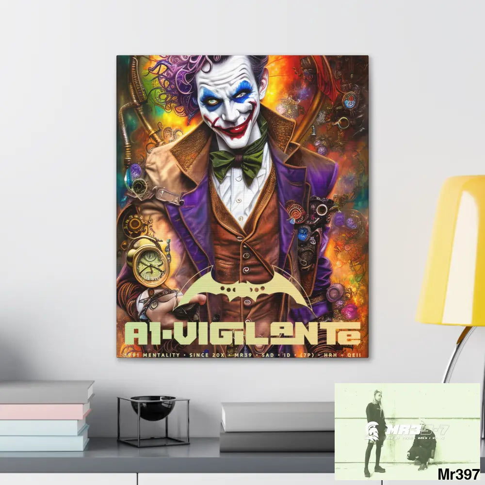 Canvas Gallery Wraps A1vigilante Steampunk Joker Hearts Tribal Fractal Canvas