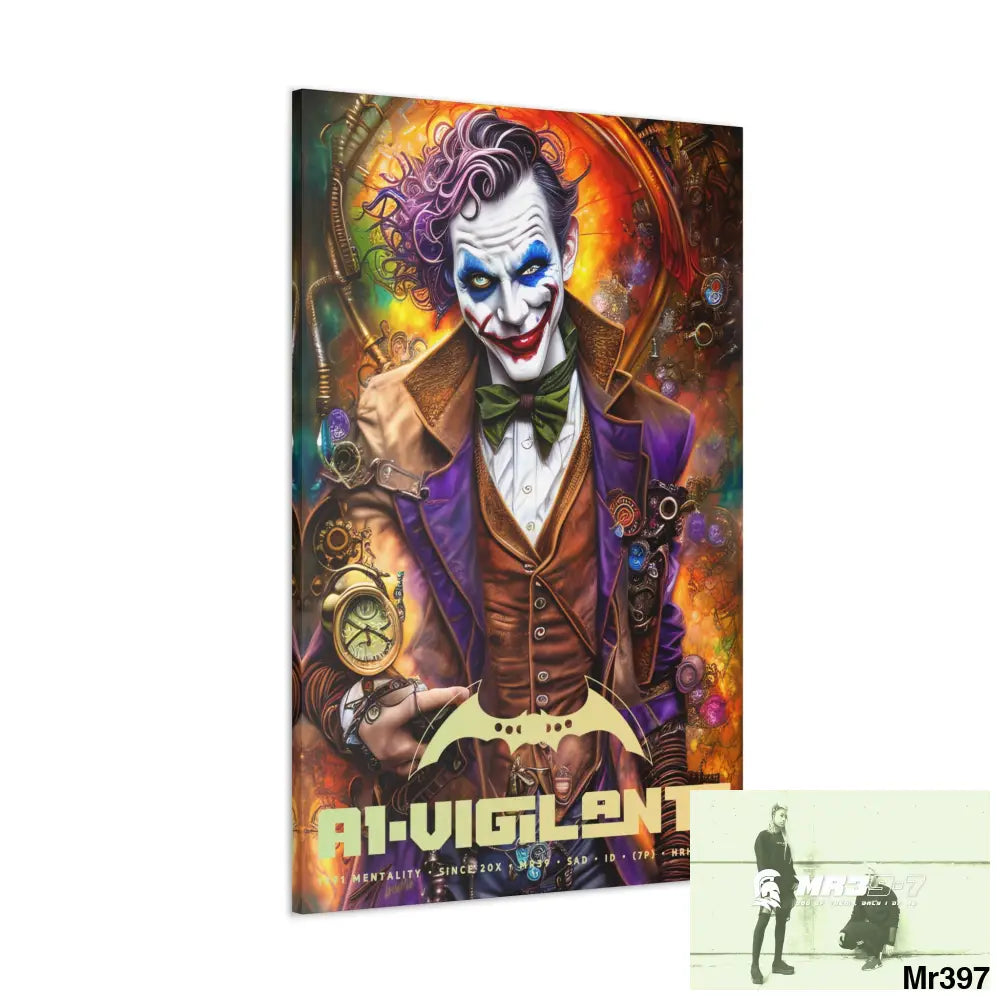 Canvas Gallery Wraps A1vigilante Steampunk Joker Hearts Tribal Fractal Canvas