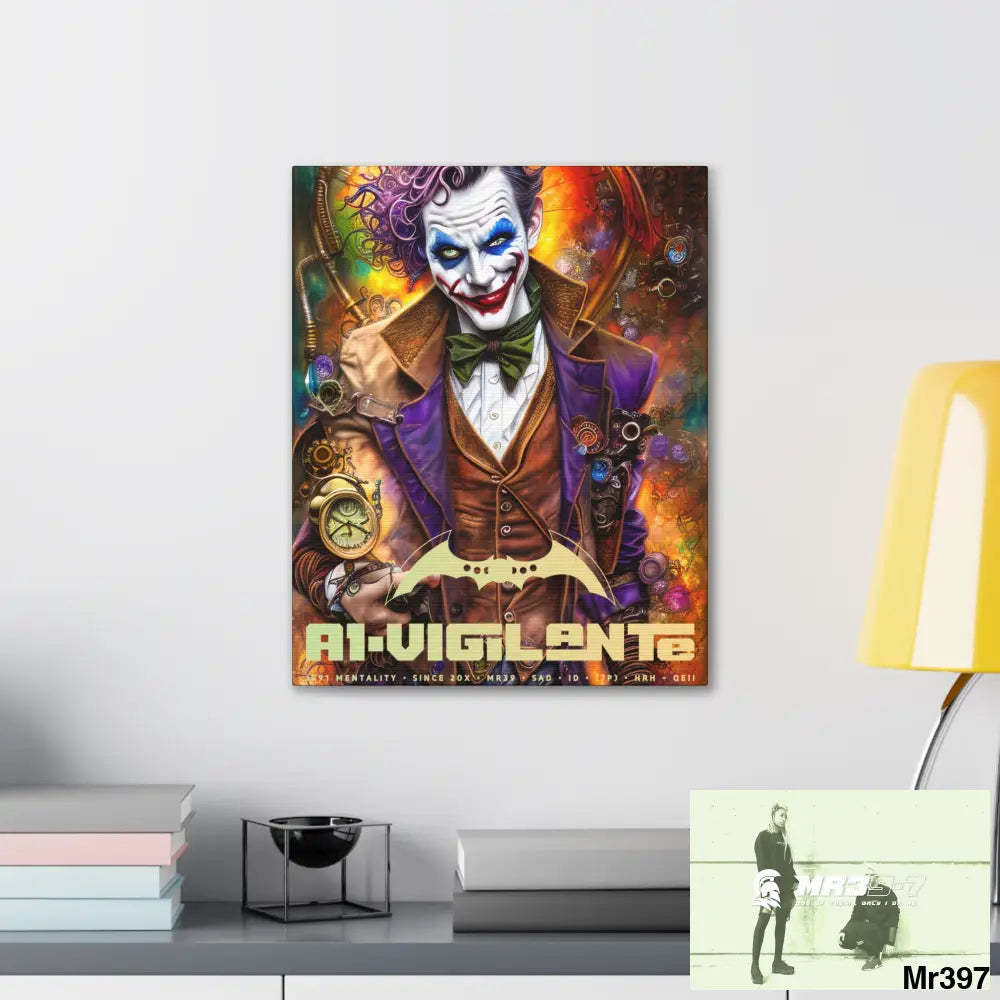Canvas Gallery Wraps A1vigilante Steampunk Joker Hearts Tribal Fractal Canvas