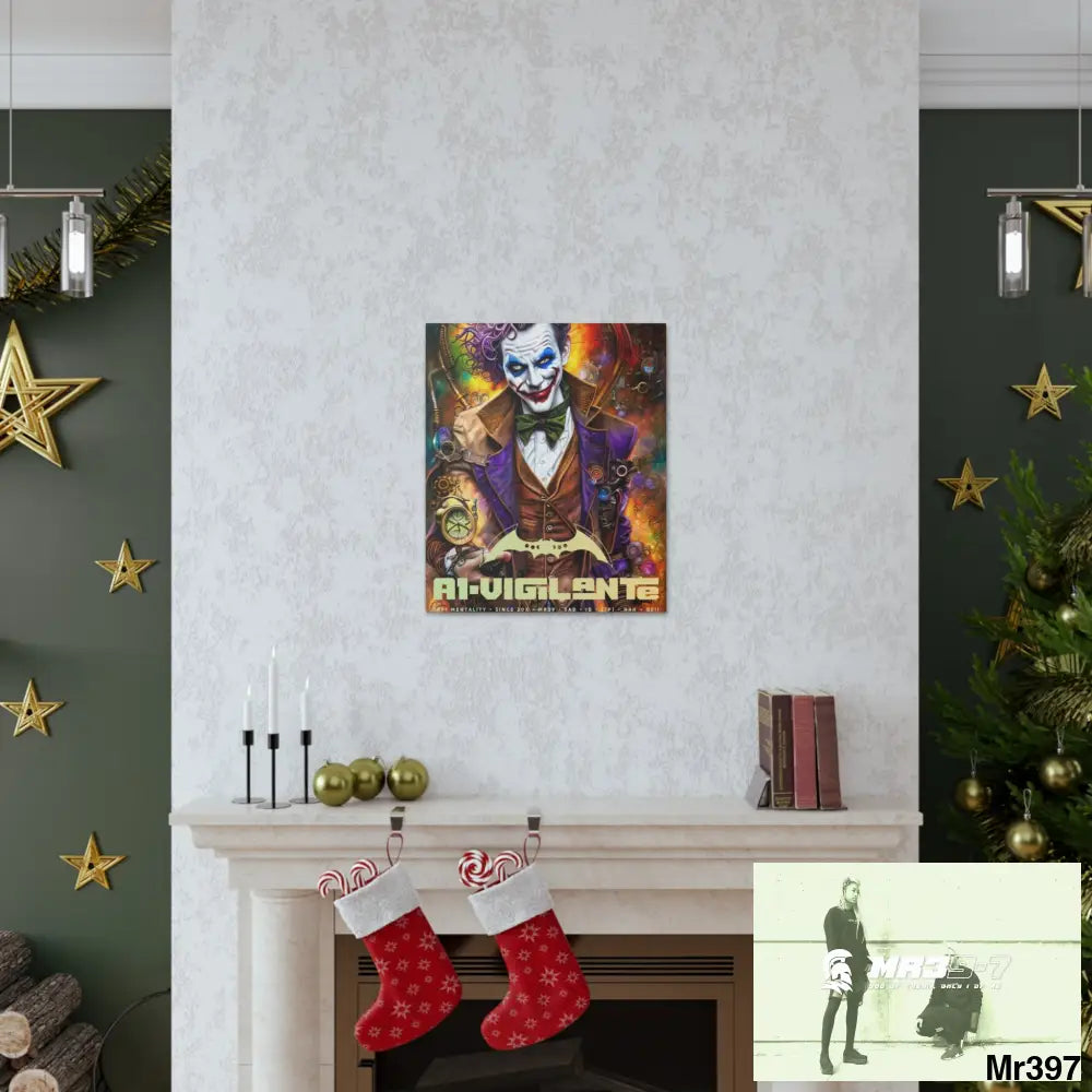 Canvas Gallery Wraps A1vigilante Steampunk Joker Hearts Tribal Fractal Canvas