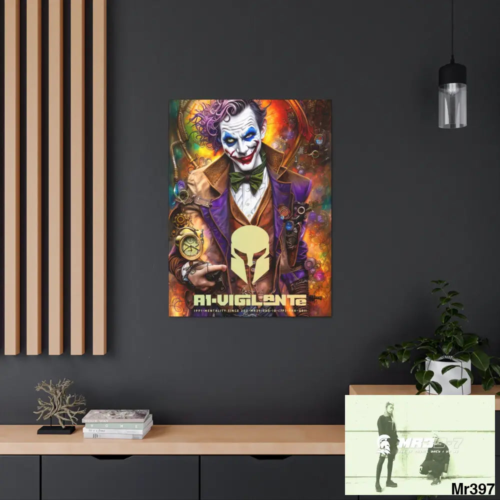 Canvas Gallery Wraps A1vigilante Steampunk Joker Hearts Tribal Fractal Canvas