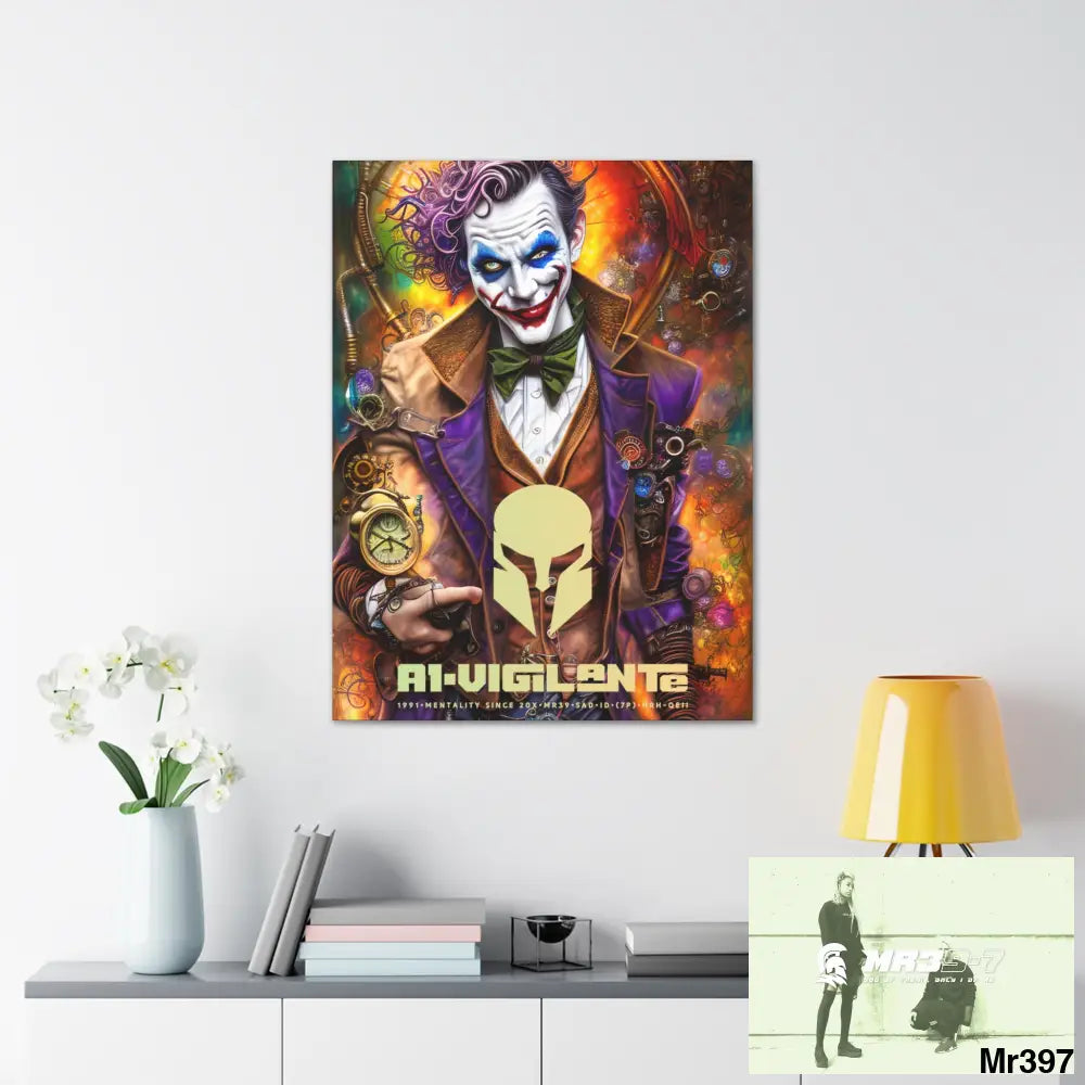 Canvas Gallery Wraps A1vigilante Steampunk Joker Hearts Tribal Fractal Canvas