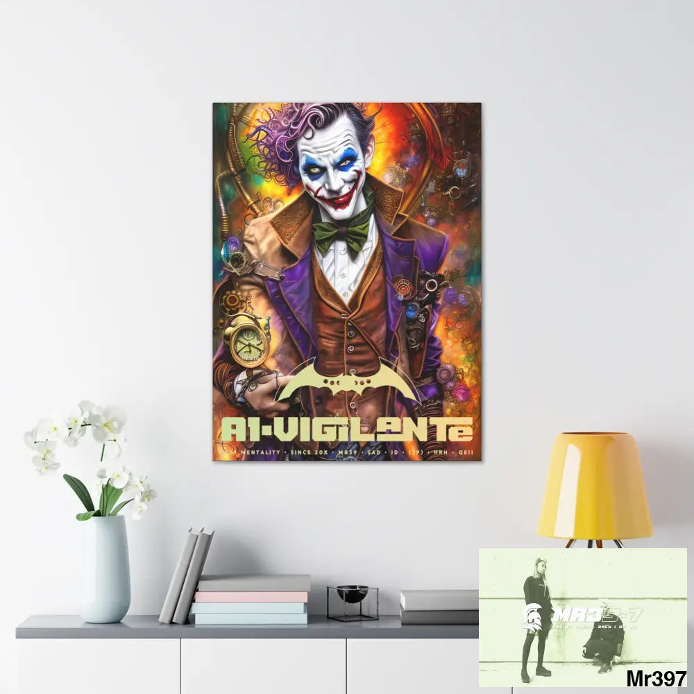 Canvas Gallery Wraps A1vigilante Steampunk Joker Hearts Tribal Fractal Canvas