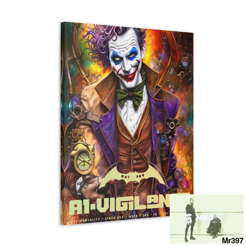 Canvas Gallery Wraps A1vigilante Steampunk Joker Hearts Tribal Fractal Canvas
