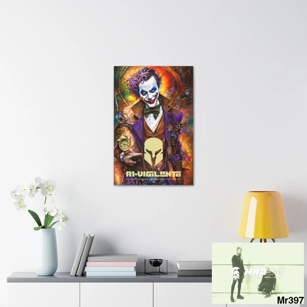 Canvas Gallery Wraps A1vigilante Steampunk Joker Hearts Tribal Fractal Canvas