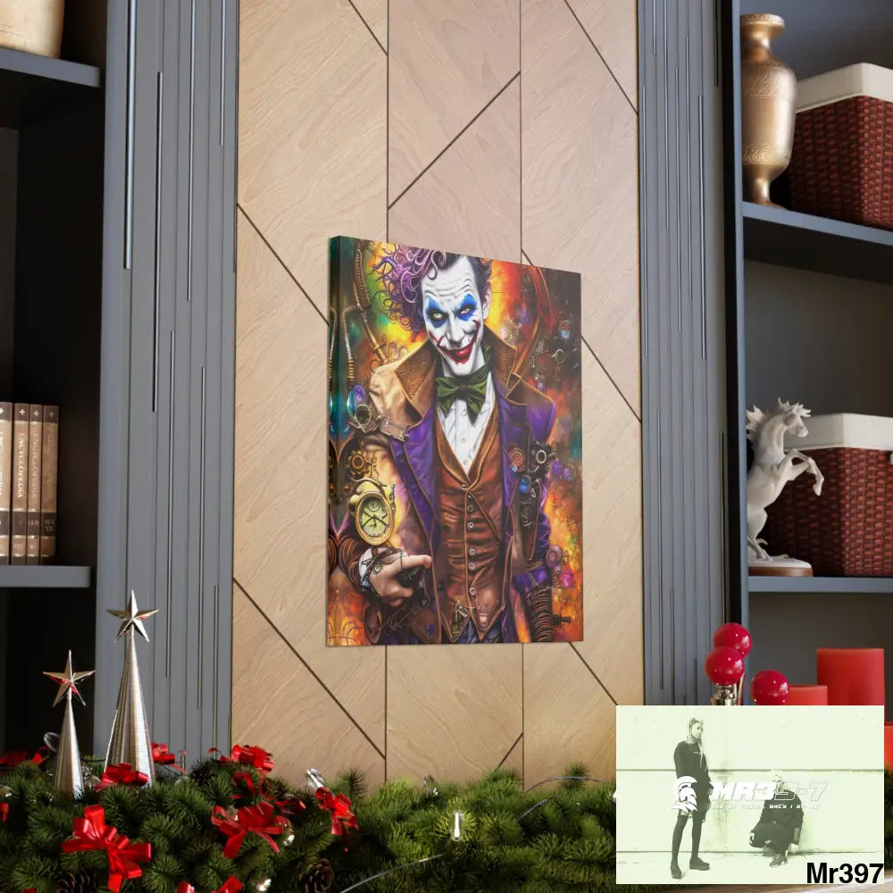 Canvas Gallery Wraps MR39 Steampunk Joker Hearts Tribal Fractal Canvas