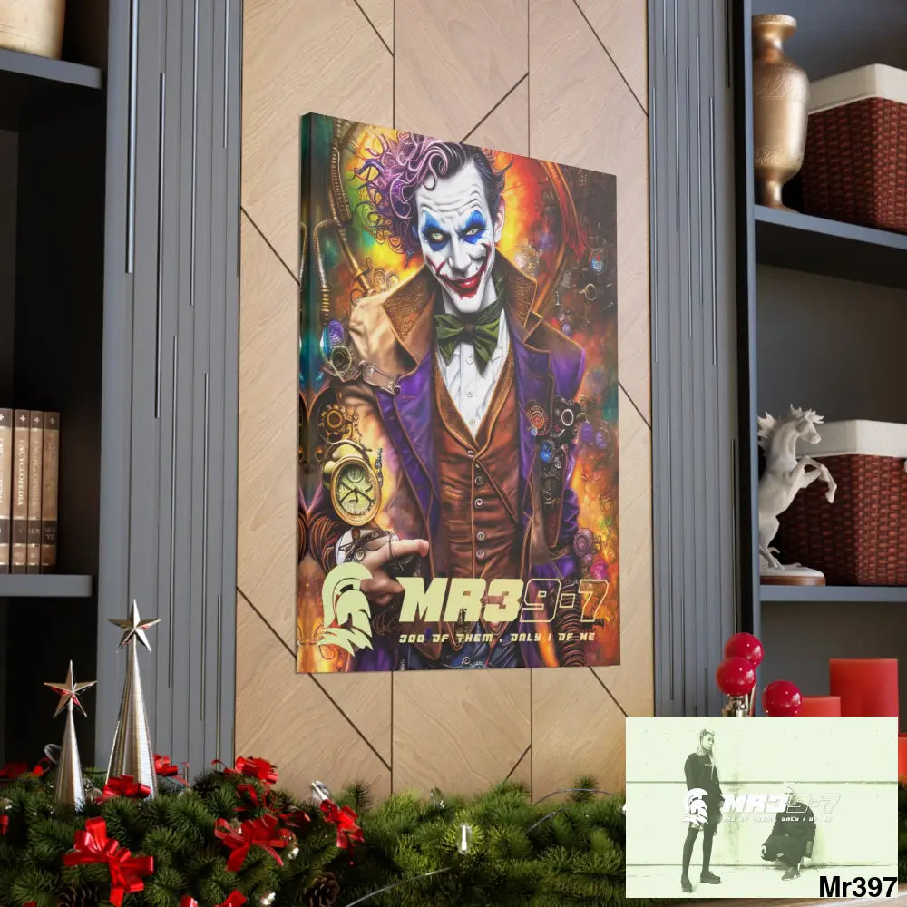 Canvas Gallery Wraps MR39 Steampunk Joker Hearts Tribal Fractal Canvas