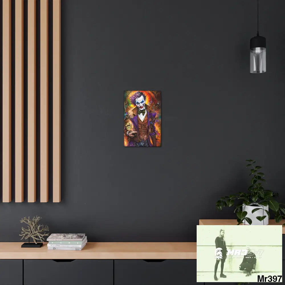 Canvas Gallery Wraps MR39 Steampunk Joker Hearts Tribal Fractal 12’’ x 18’’ / Premium Gallery Wraps (1.25″) Canvas