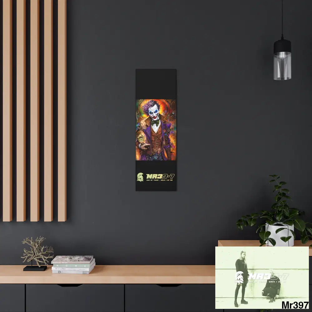 Canvas Gallery Wraps MR39 Steampunk Joker Hearts Tribal Fractal 12″ x 36″ / Premium Gallery Wraps (1.25″) Canvas