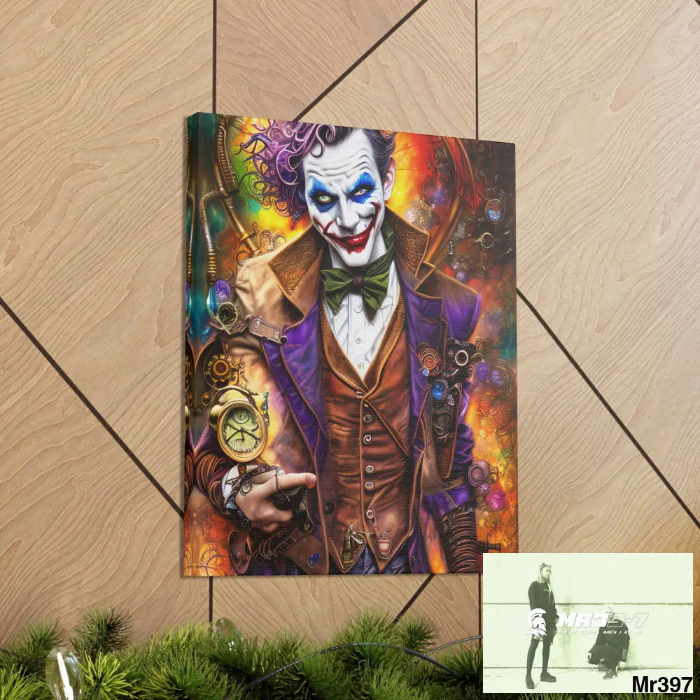 Canvas Gallery Wraps MR39 Steampunk Joker Hearts Tribal Fractal Canvas