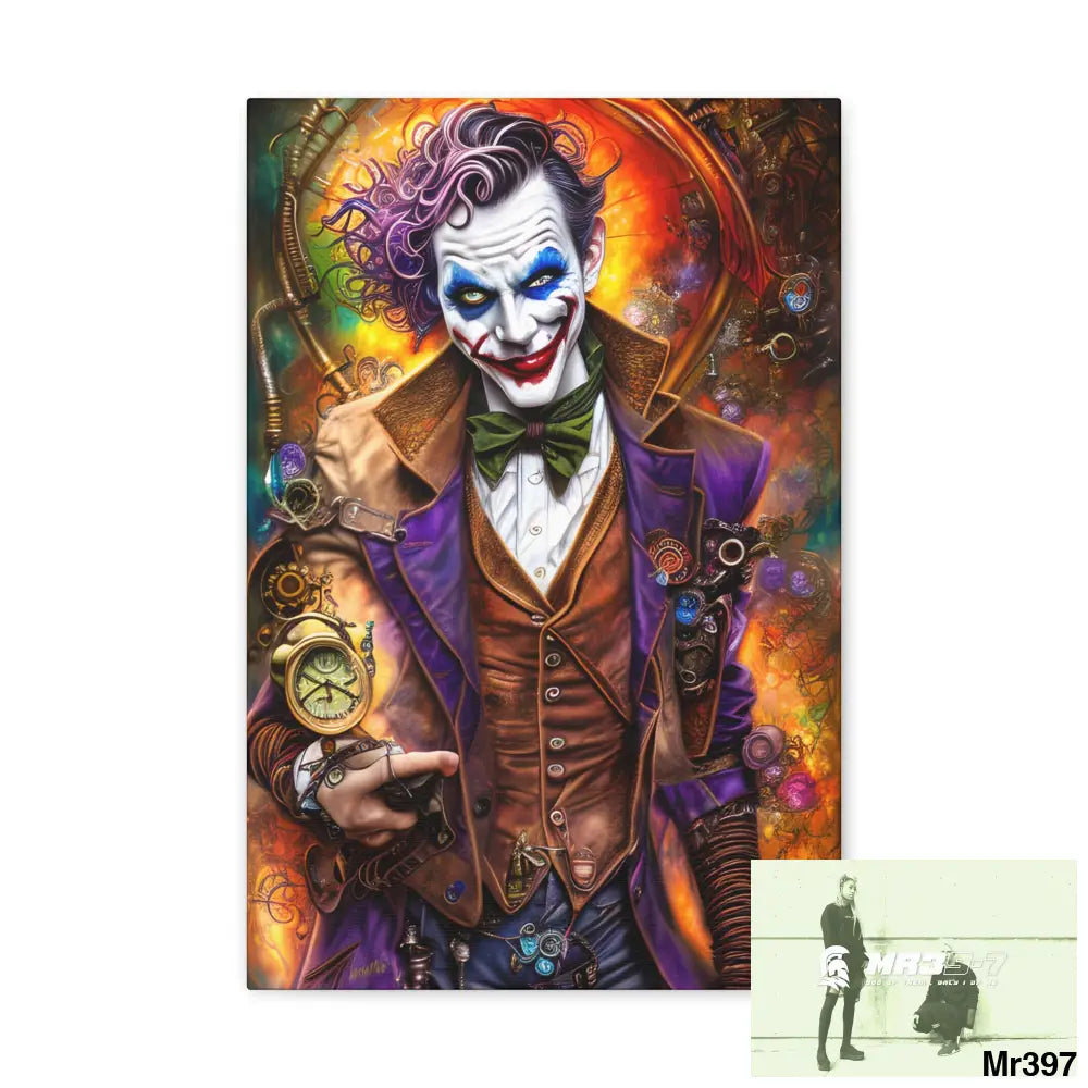 Canvas Gallery Wraps MR39 Steampunk Joker Hearts Tribal Fractal Canvas