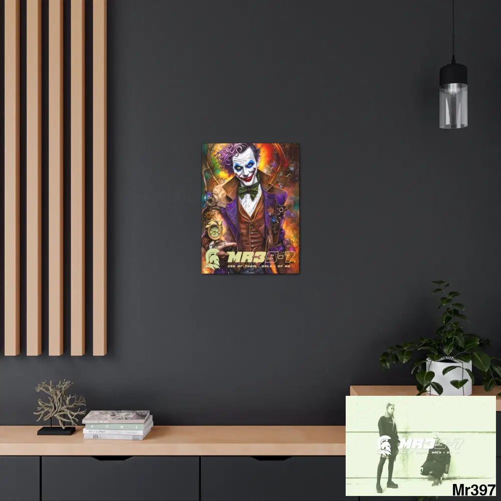 Canvas Gallery Wraps MR39 Steampunk Joker Hearts Tribal Fractal 18″ x 24″ / Premium Gallery Wraps (1.25″) Canvas