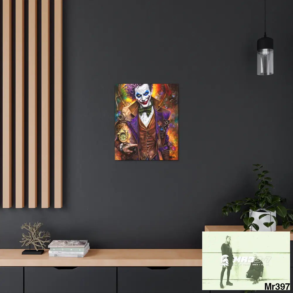 Canvas Gallery Wraps MR39 Steampunk Joker Hearts Tribal Fractal 20″ x 24″ / Premium Gallery Wraps (1.25″) Canvas