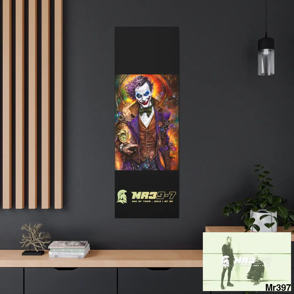 Canvas Gallery Wraps MR39 Steampunk Joker Hearts Tribal Fractal 20″ x 60″ / Premium Gallery Wraps (1.25″) Canvas