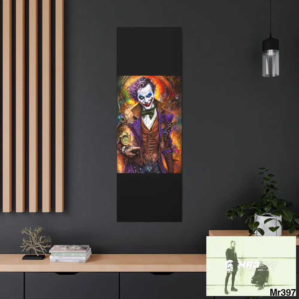 Canvas Gallery Wraps MR39 Steampunk Joker Hearts Tribal Fractal 20″ x 60″ / Premium Gallery Wraps (1.25″) Canvas